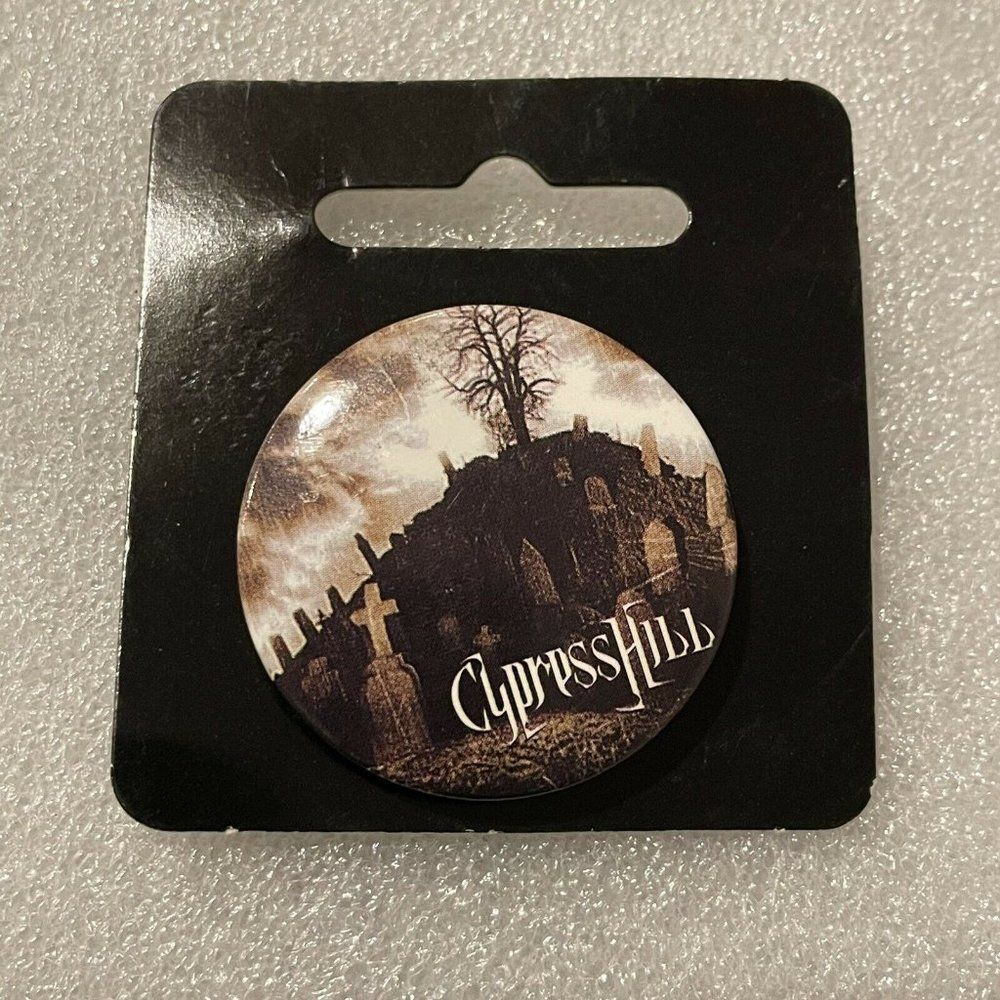 VTG 1993 Cypress Hill Black Sunday Promo Button Pin Pinback Logo Graveyard